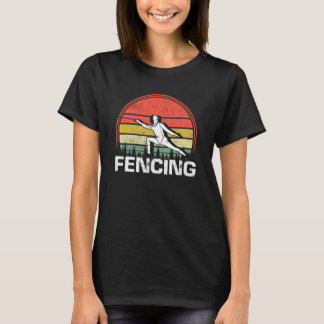 Vintager Fencer Retro Fencing Sports Duell Fight S T-Shirt