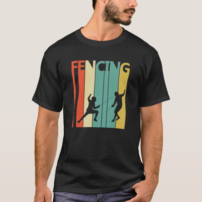 Vintager Fencing-Sport T-Shirt (Vorderseite)