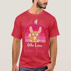 Vintager Fennec für Lover Just A Girl, der Lieben  T-Shirt