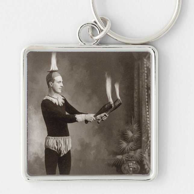 Vintager Feuerschlucker Schlüsselanhänger (Vorne)
