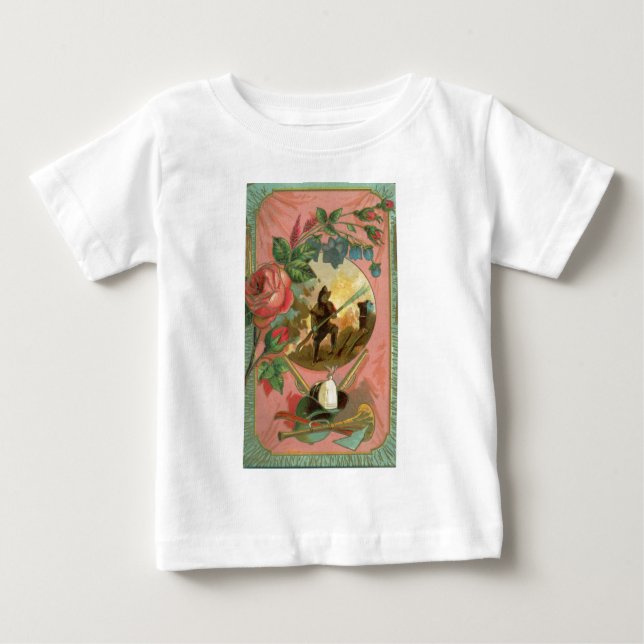 Vintager Feuerwehrabdeckung der 1880er Jahre Baby T-shirt (Vorderseite)
