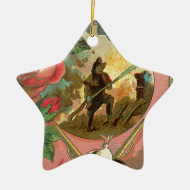 Vintager Feuerwehrabdeckung der 1880er Jahre Keramik Ornament (Vorne)