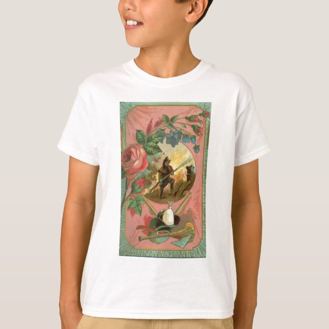 Vintager Feuerwehrabdeckung der 1880er Jahre T-Shirt (Vorderseite)