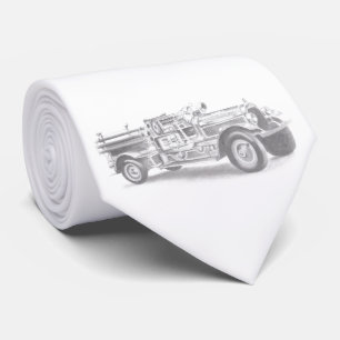 Vintager Feuerwehrleute zeichne  Krawatte