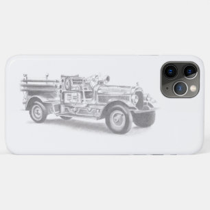 Vintager Feuerwehrleute zeichnend Bleistiftstiftfe Case-Mate iPhone Hülle