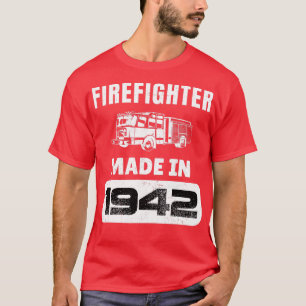 Vintager Feuerwehrmann, Geboren 1942, 81 Jahre alt T-Shirt