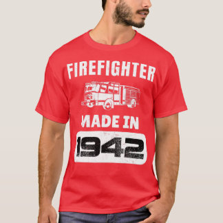 Vintager Feuerwehrmann, Geboren 1942, 81 Jahre alt T-Shirt