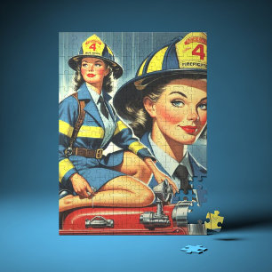 Vintager Feuerwehrmann Puzzle