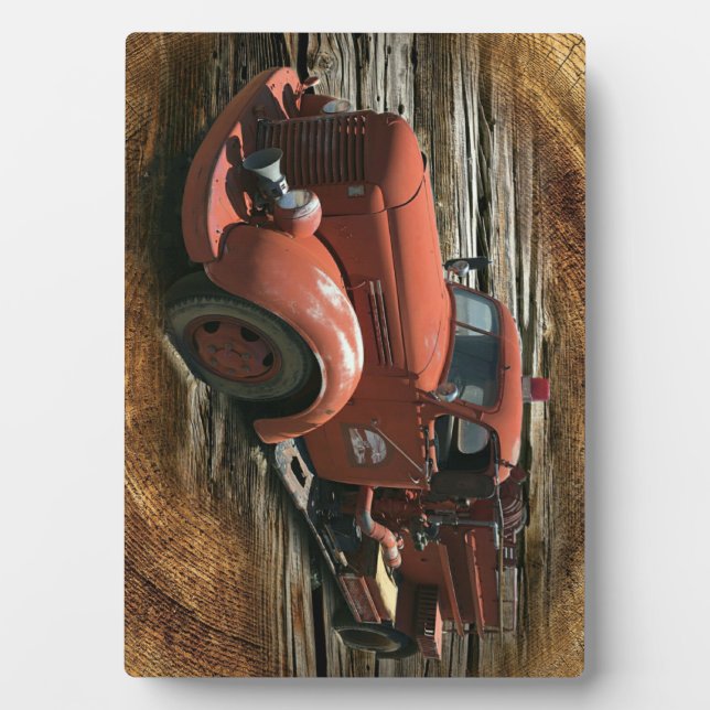 Vintager Feuerzug Fotoplatte (Vorderseite)