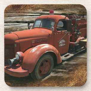 Vintager Feuerzug Getränkeuntersetzer