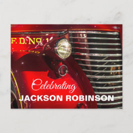 Vintager Feuerzug - Lebensfeier Postkarte