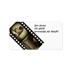 Vintager Film Adressaufkleber