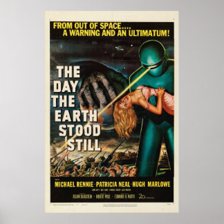 Vintager Film The Day the Earth Stoo 1951 Artwork Poster