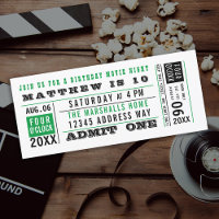 Vintager Filmticket Geburtstag Benutzerdefinierte 