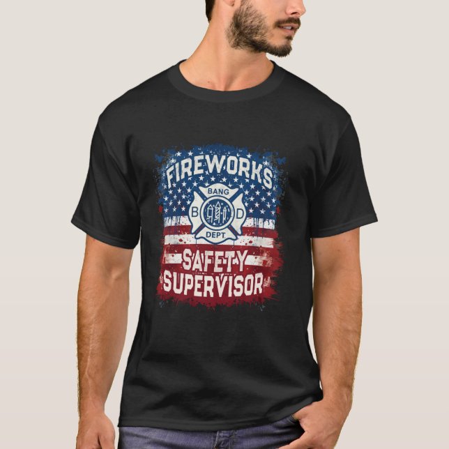 Vintager FIREWORKS-SICHERHEITSAUFSICHTSBEAUFTRAGTE T-Shirt (Vorderseite)