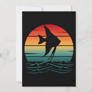 Vintager Fisch bei Sonnenuntergang Einladung