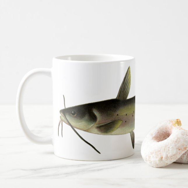 Vintager Fisch, Marine Life River Fish Kaffeetasse (Mit Donut)