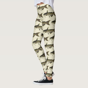 Vintager Fisch, Marine Life River Fish Leggings