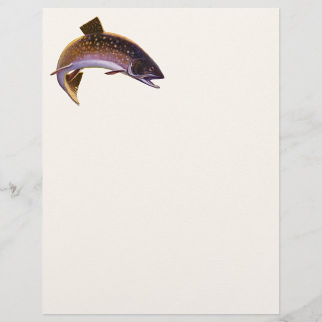 Vintager Fisch, Sportfischer Flyer (Vorne)