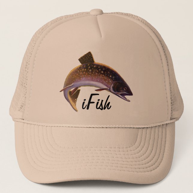 Vintager Fisch, Sportfischer Truckerkappe (Vorderseite)