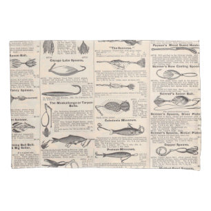 Vintager Fischfang: Antiker Fischer aus den 1900er Kissenbezug