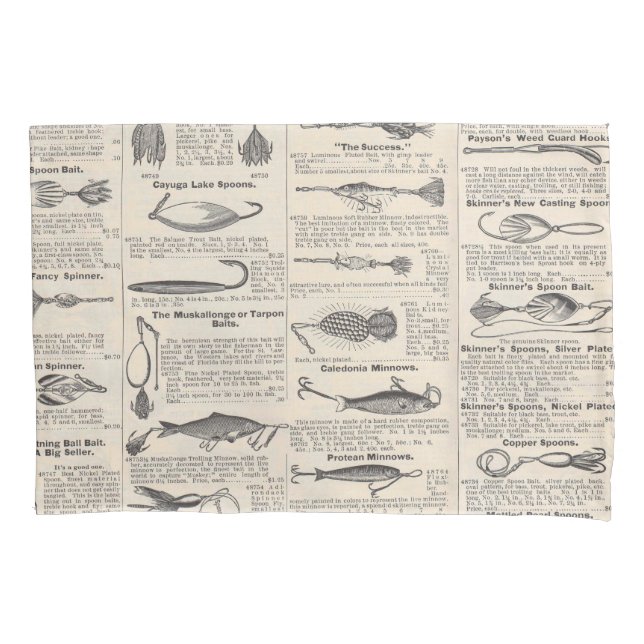 Vintager Fischfang: Antiker Fischer aus den 1900er Kissenbezug (Vorderseite)