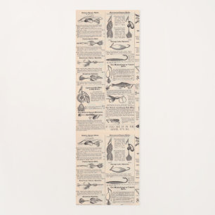 Vintager Fischfang: Antiker Fischer aus den 1900er Yogamatte