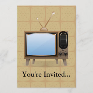 Vintager Flachbildschirm Einladung