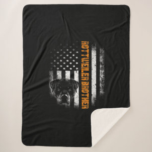 Vintager Flag lustiger Hund Rottweiler Brother Bes Sherpadecke