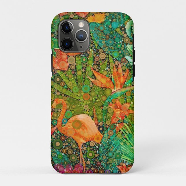 Vintager Flamingo Tropischer Garten Case-Mate iPhone Hülle (Rückseite)