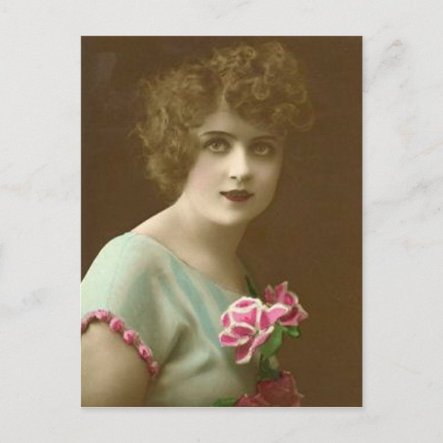 Vintager Flapper (11) Postkarte (Vorderseite)