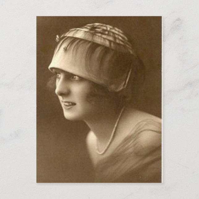 Vintager Flapper (42) Postkarte (Vorderseite)