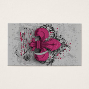 Vintager Fleur-de-lis-Effekt mit rosafarbenem Meta