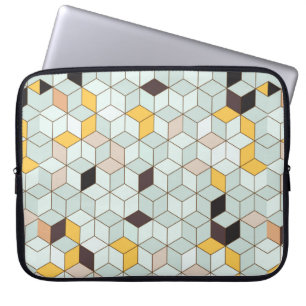 Vintager Fliesenhintergrund aus geometrischen Form Laptopschutzhülle