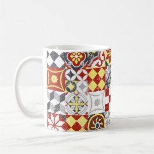 Vintager Fliesenhintergrund Kaffeetasse
