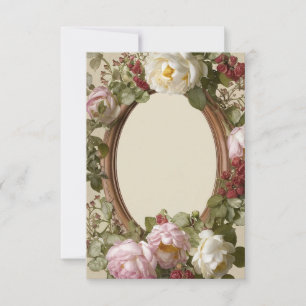 Vintager floraler Art Nouveau Karte