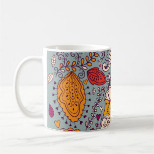 Vintager floraler Elegant Hintergrund Kaffeetasse