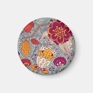 Vintager floraler Elegant Hintergrund Magnet