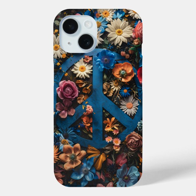 Vintager floraler Friedensgespräch Case-Mate iPhone Hülle (Rückseite)
