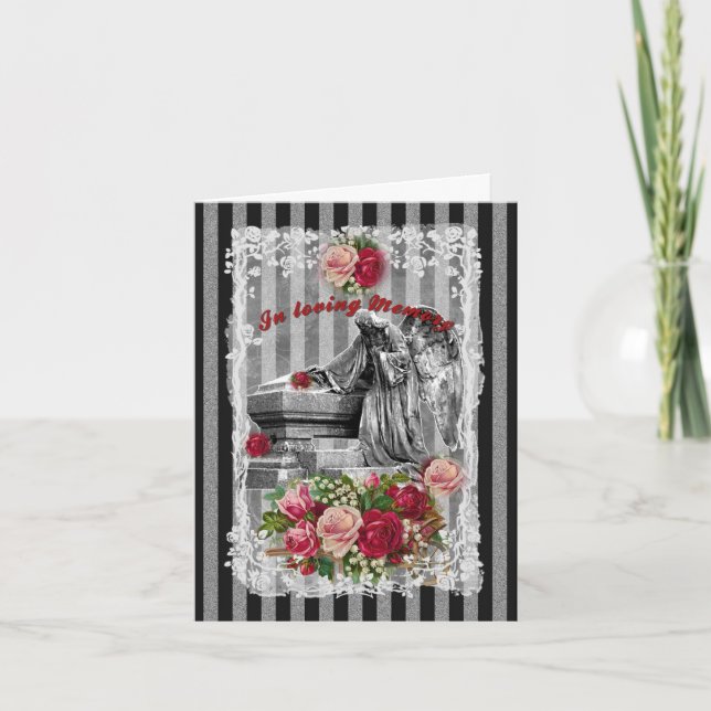 Vintager floraler Friedhof - Notecard Karte (Vorderseite)
