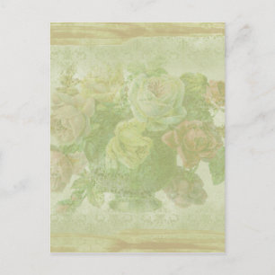 Vintager floraler Hintergrund Postkarte