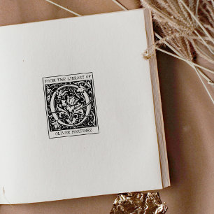 Vintager floraler Monogramm-Letter O aus der Bibli Gummistempel