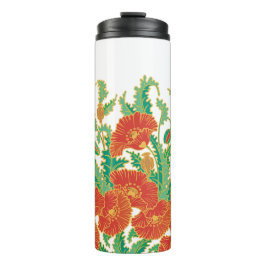 Vintager, floraler Tumbler Thermosbecher