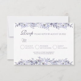 Vintager floraler UAWG - Hochzeitskarte RSVP Karte