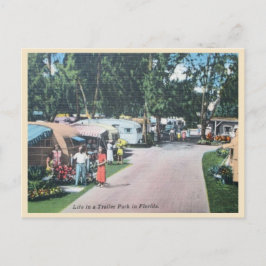 Vintager Florida Trailer Park Postkarte