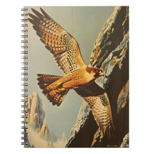 Vintager Flug des Merlin Falcon Notizblock