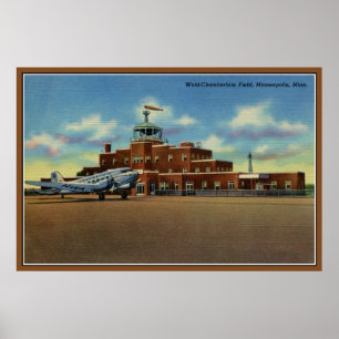 Vintager Flughafen Chamberlain Minneapolis Poster