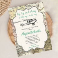 Vintager Flugplatz Babydusche Reiseplan