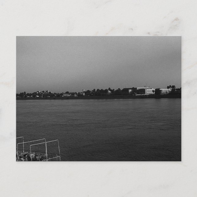 Vintager Fluss Baghdad Postkarte (Vorderseite)