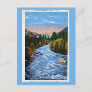 Vintager Fluss Laramie bei Woods Landing WY Postkarte